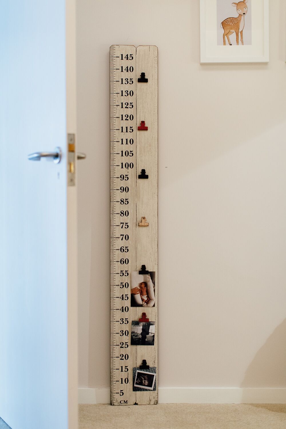 Height chart with photographs