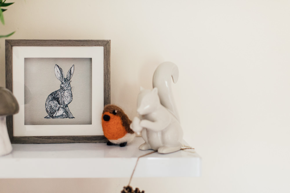Woodland Animals | A woodland inspired children's bedroom in a rented property with homemade decor and details.